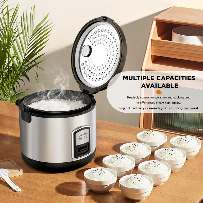 Dreepor Large Capacity Rice Cooker - 3L / 4L Pot with Food Steamer