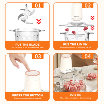 Dreepor Large-Capacity Food Grinder