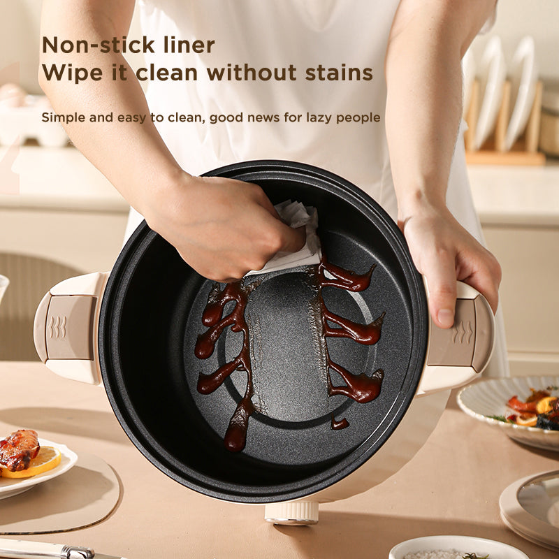 2-in-1 Dreepor Electric Cooker Hot Pot — Perfect for Filipino Cooking, Soups & Stir-Fry