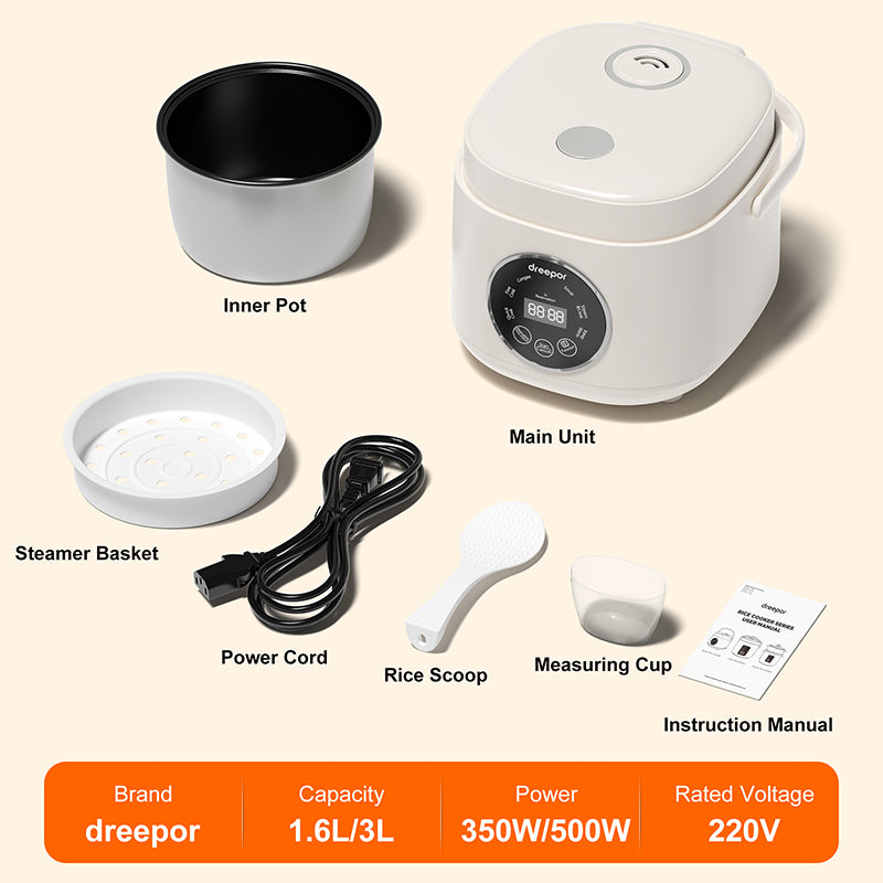 Dreepor Smart Rice Cooker – Touch Display & One-Button Cooking for Daily Meals