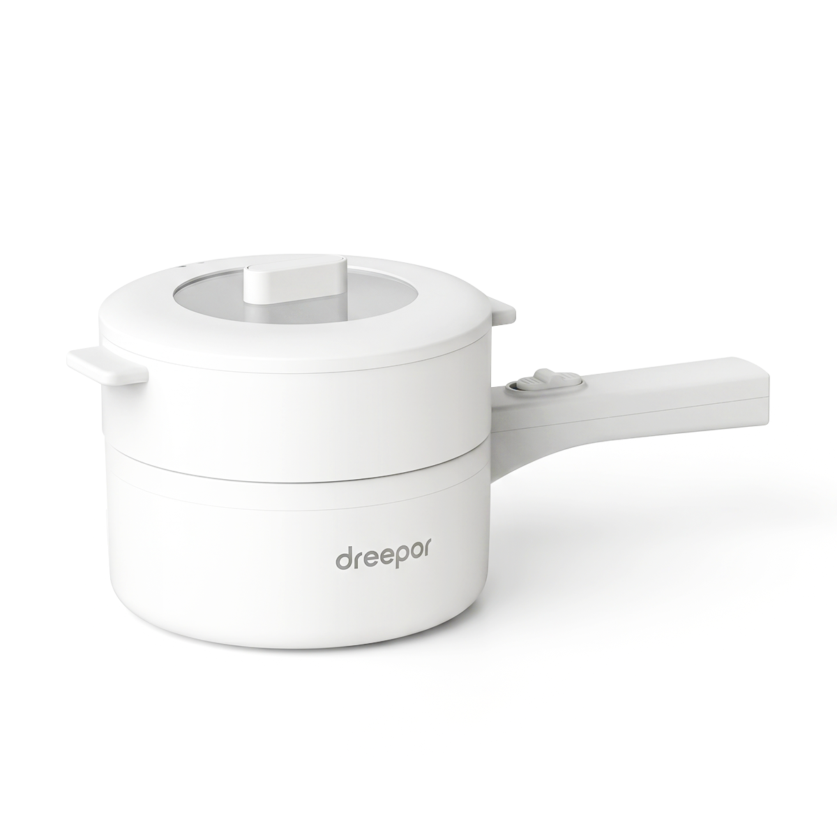 Dreepor Multi-Function electric Cooking Pot 2L – Non-Stick Pot for Rice, Noodles & Soup
