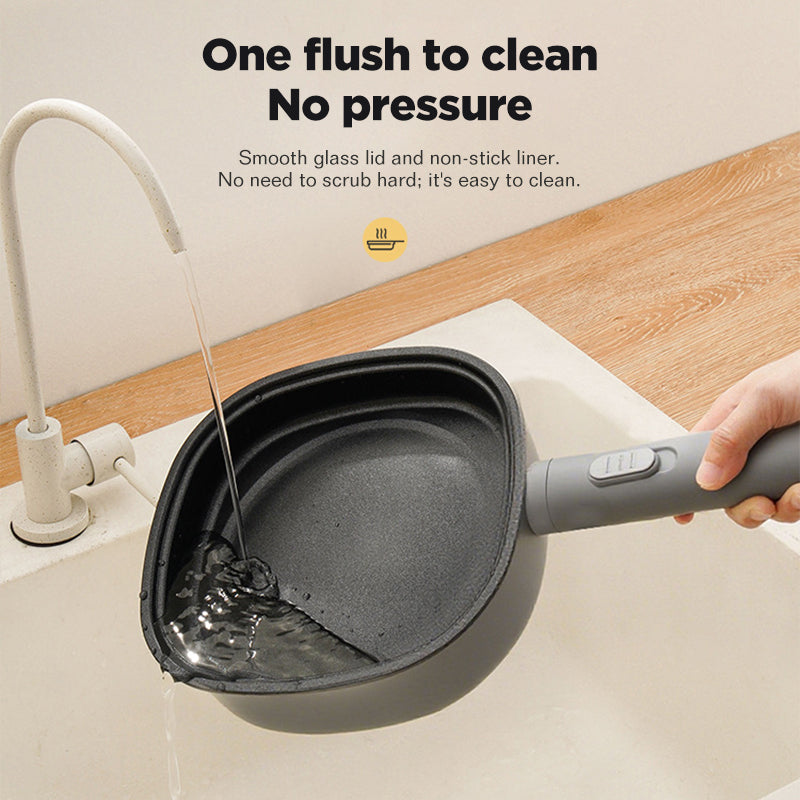 Dreepor Mini Non-Stick Electric Skillet - 2-in-1 Fry & Grill Pan