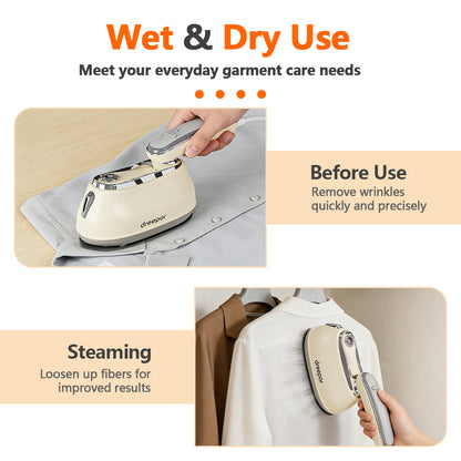Dreepor 1300W Foldable Steam Iron – Portable Handheld with 160ml Water Tank