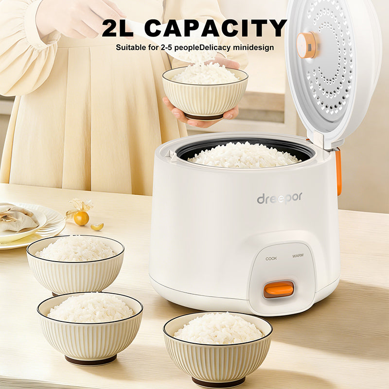 Dreepor Easy Rice Cooker with Steamer