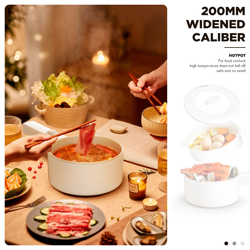 Dreepor Multi-Function electric Cooking Pot 2L – Non-Stick Pot for Rice, Noodles & Soup