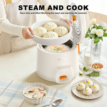 Dreepor Easy Rice Cooker with Steamer