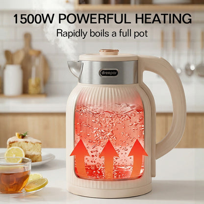 Dreepor 2.3L Electric Kettle – 1500W Fast Boil, 304 Stainless Steel, Auto Shut-Off