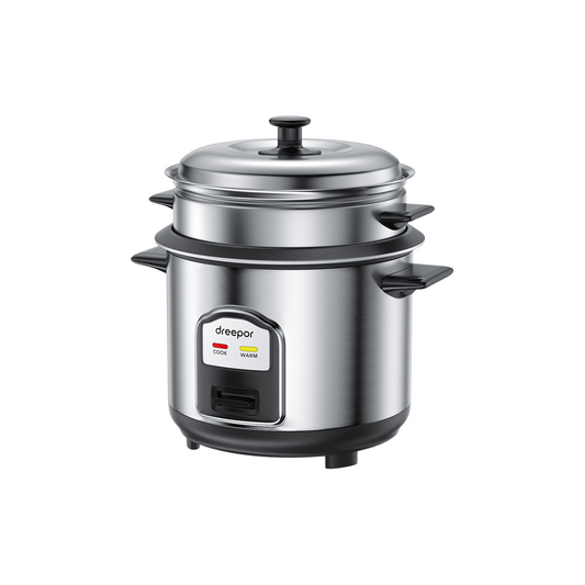 Dreepor Electric Rice Cooker with Steamer