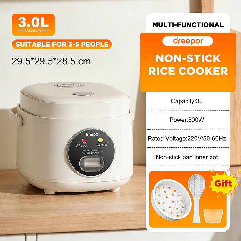 Dreepor Smart Rice Cooker – Touch Display & One-Button Cooking for Daily Meals