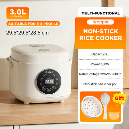 Dreepor Smart Rice Cooker – Touch Display & One-Button Cooking for Daily Meals