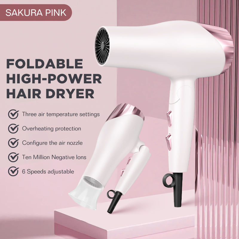 Dreepor Foldable Hair Dryer – Fast Drying with Hot & Cold Air