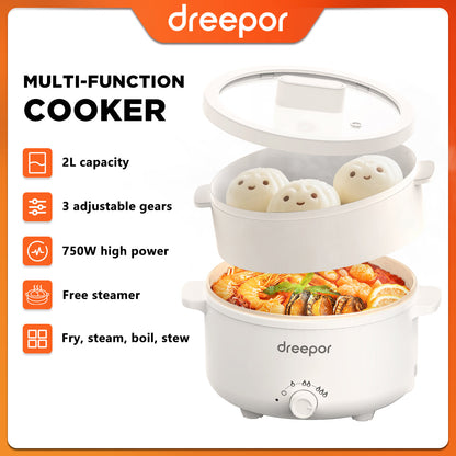 Dreepor 2L Double-Layer Steamer & electric cooker Philippines