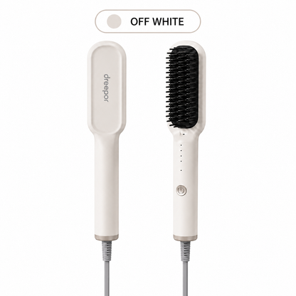 Dreepor Hair Straightening Brush | Ceramic Straightener for Smooth, Shiny Hair