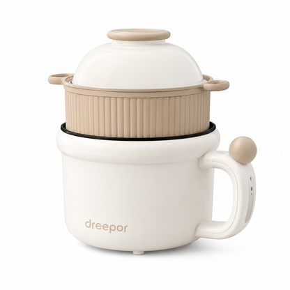 Dreepor Multi-Function Electric Cooker 1.5L | Portable Hot Pot for Noodles, Soup & Daily Meals