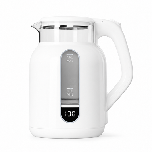 Dreepor 1.8L Electric Glass Kettle | Fast Boil Water Heater with Auto Shut-Off