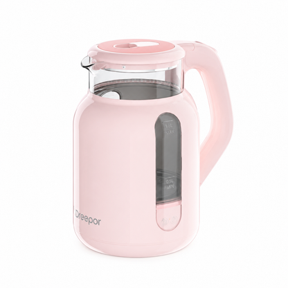 Dreepor 1.8L Electric Glass Kettle | Fast Boil Water Heater with Auto Shut-Off