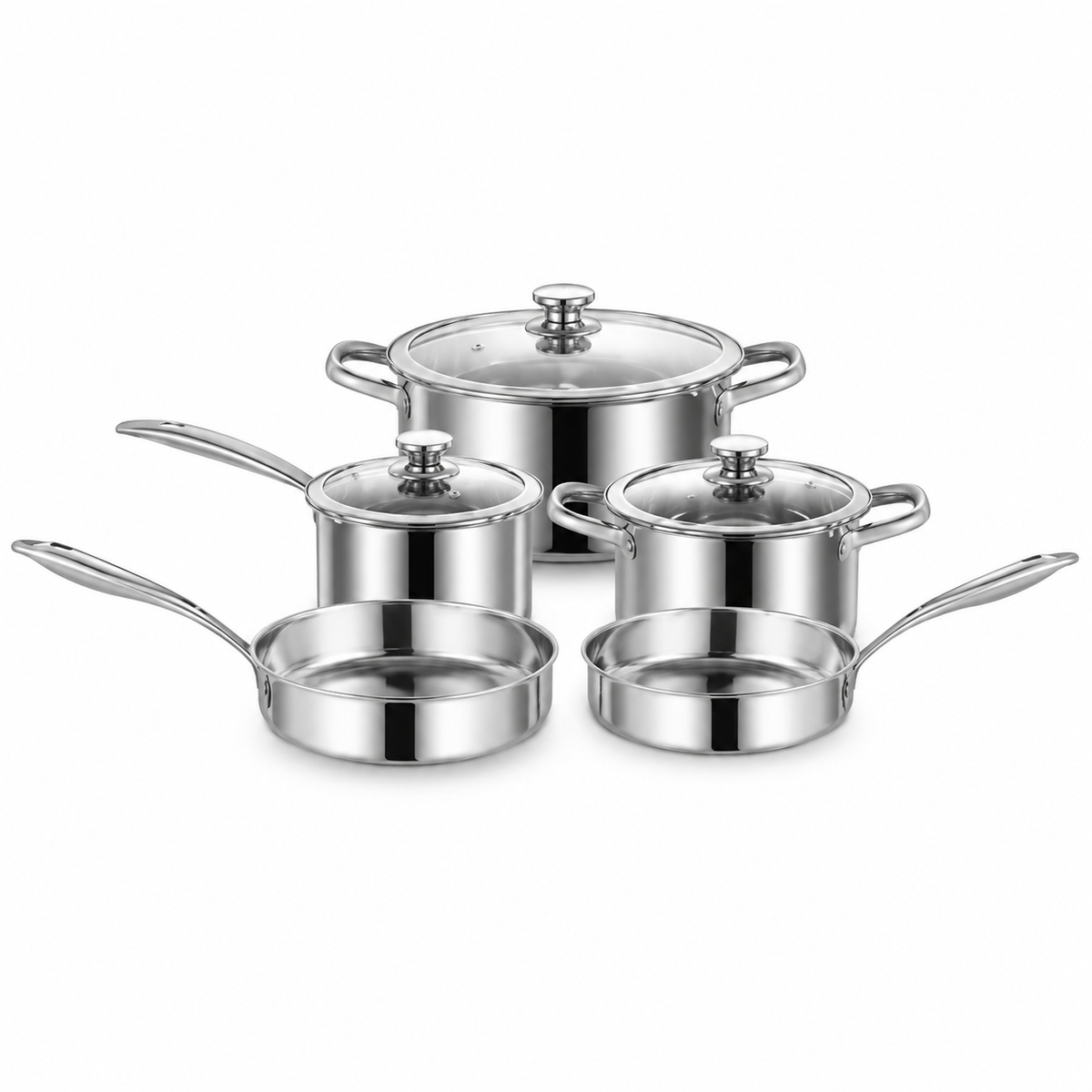 Dreepor 304 Stainless Steel Soup Pot with Glass Lid – Non-Stick Cooking Pot PH